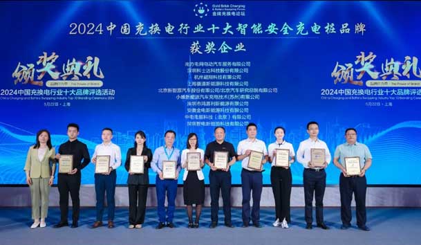 匠心致远，载誉前行：2024年云顶集团新能源荣获充换电十大品牌奖！(图2)